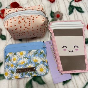 Set of card holder & coin pouches